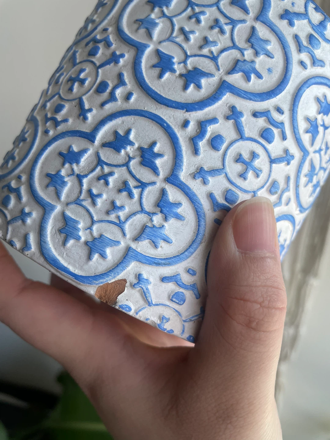 Blue and White Decorative Pot Planter - photo 4