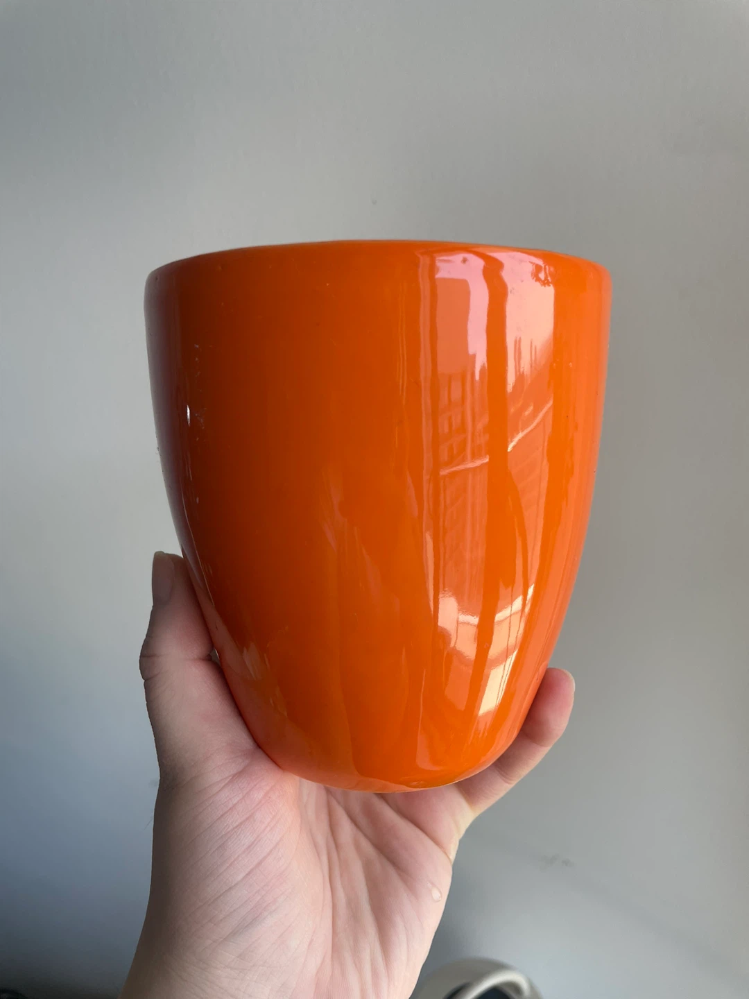 Orange Ceramic Planter Pot