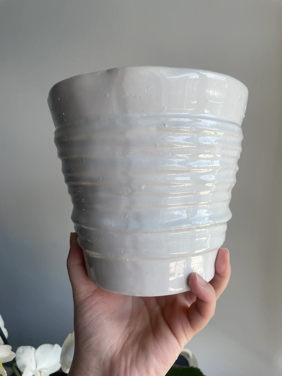 White Ceramic Planter Pot