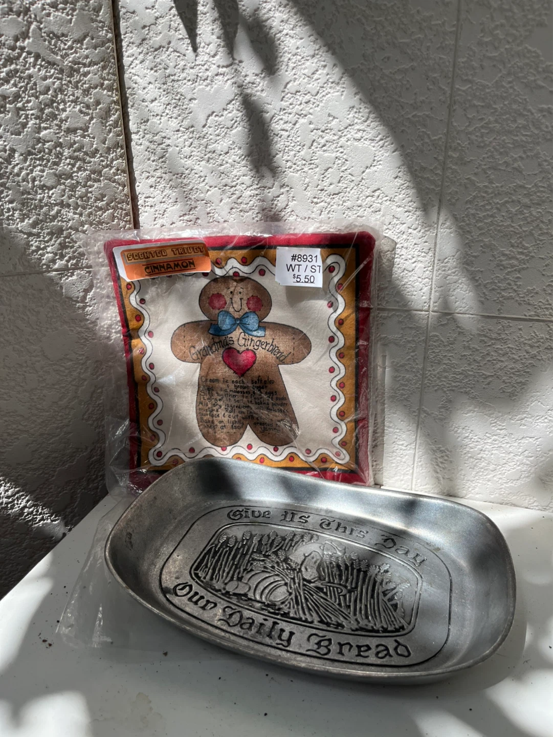 Pewter Dish & Cinnamon Gingerbread Ornament