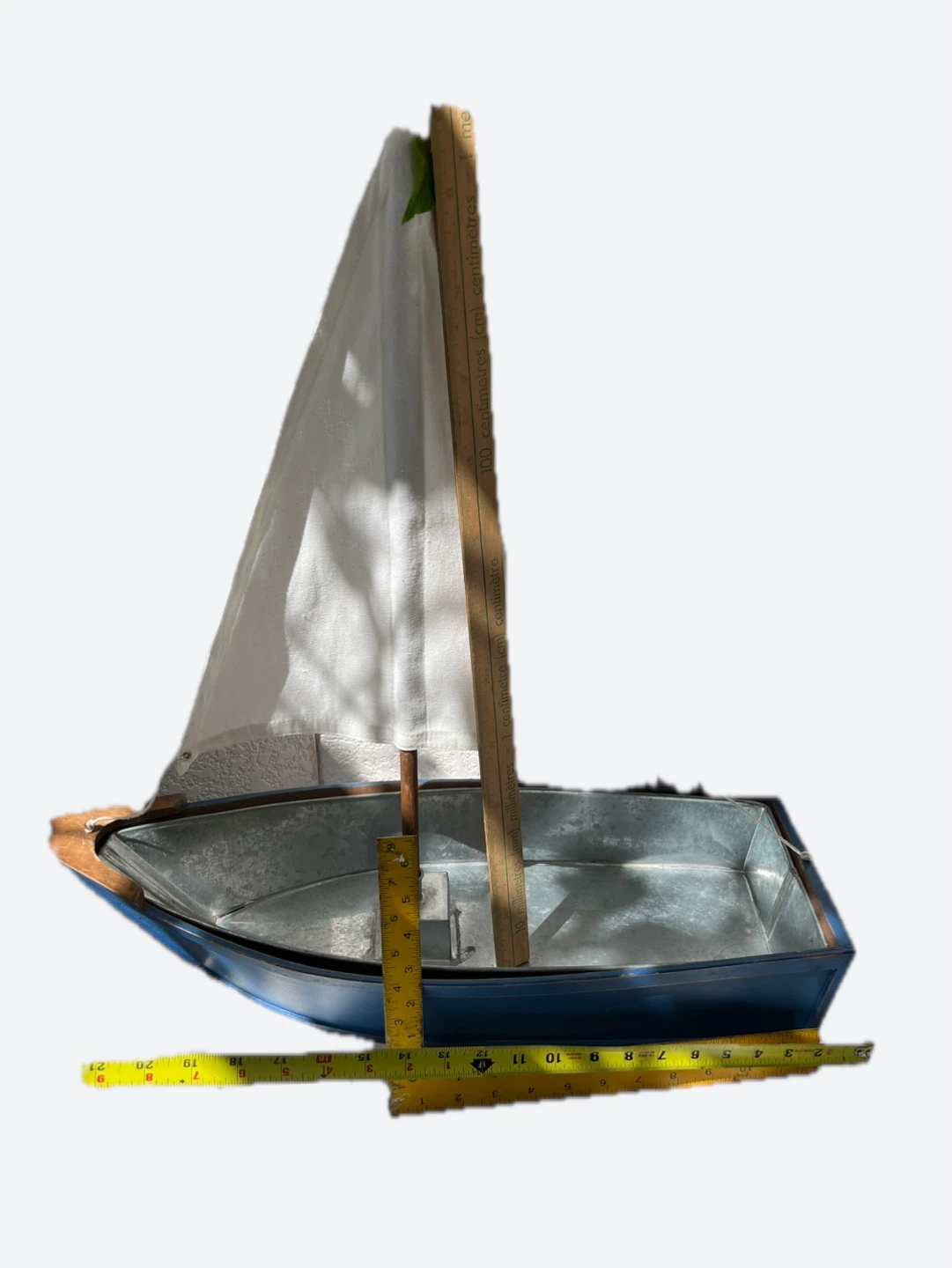 Decorative Metal Sailboat Planter