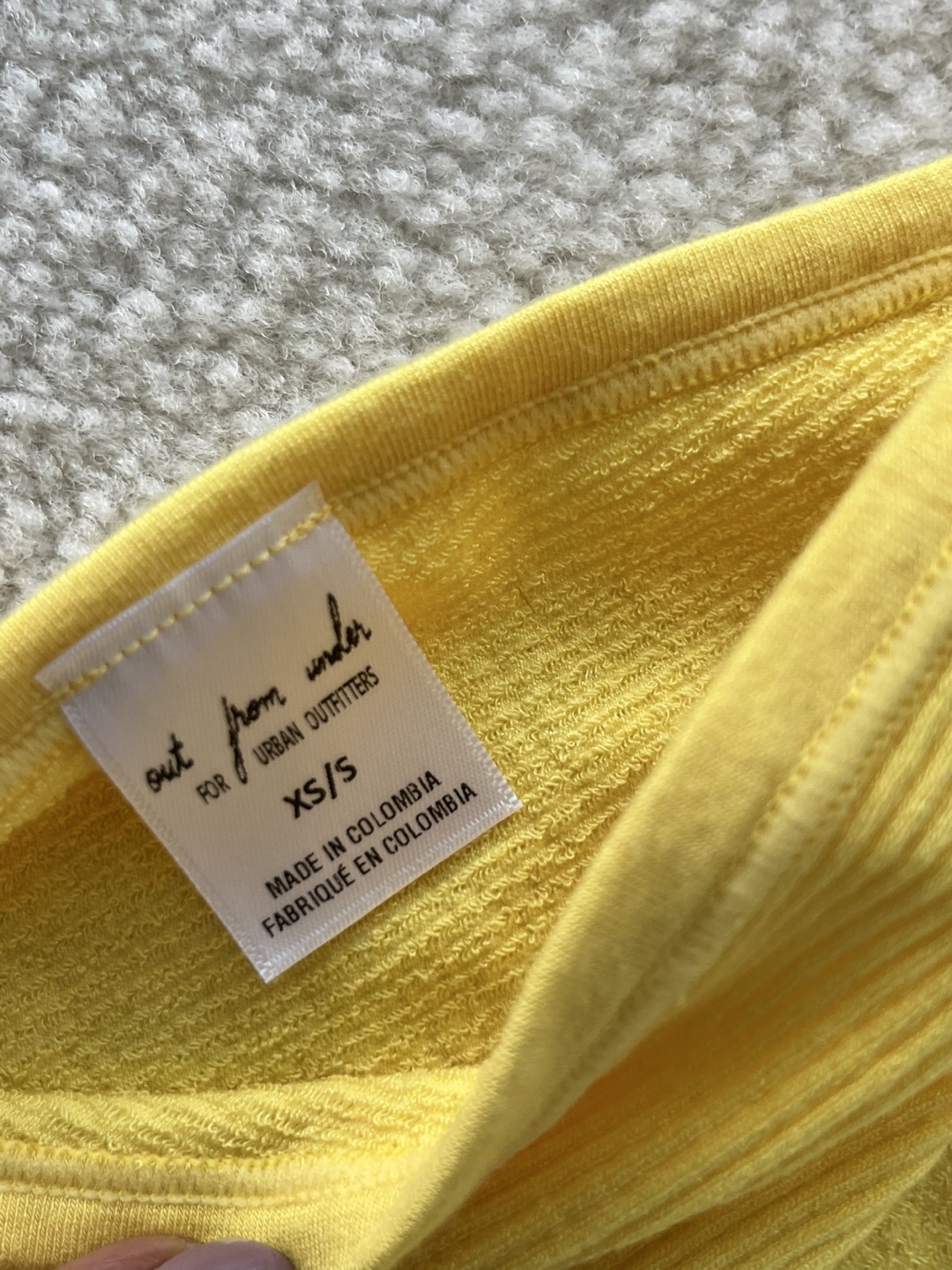 Urban Outfitters: cropped yellow ribbed tank top - photo 3