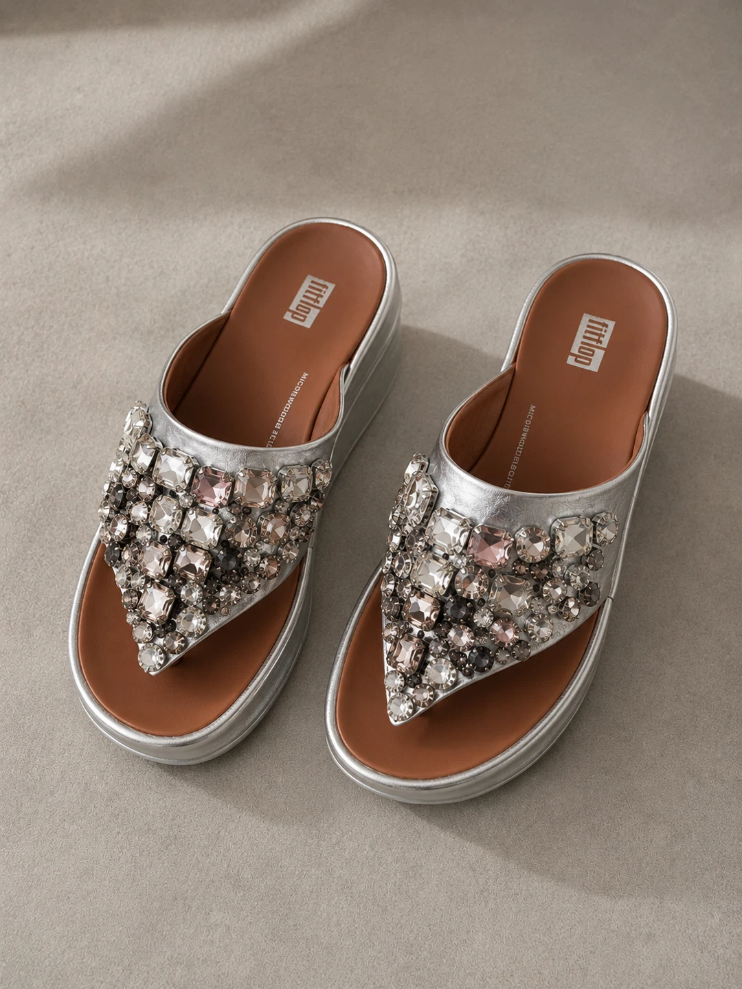 ✨ Original FitFlop Crystal Platform Sandals ✨size 8 - photo 3
