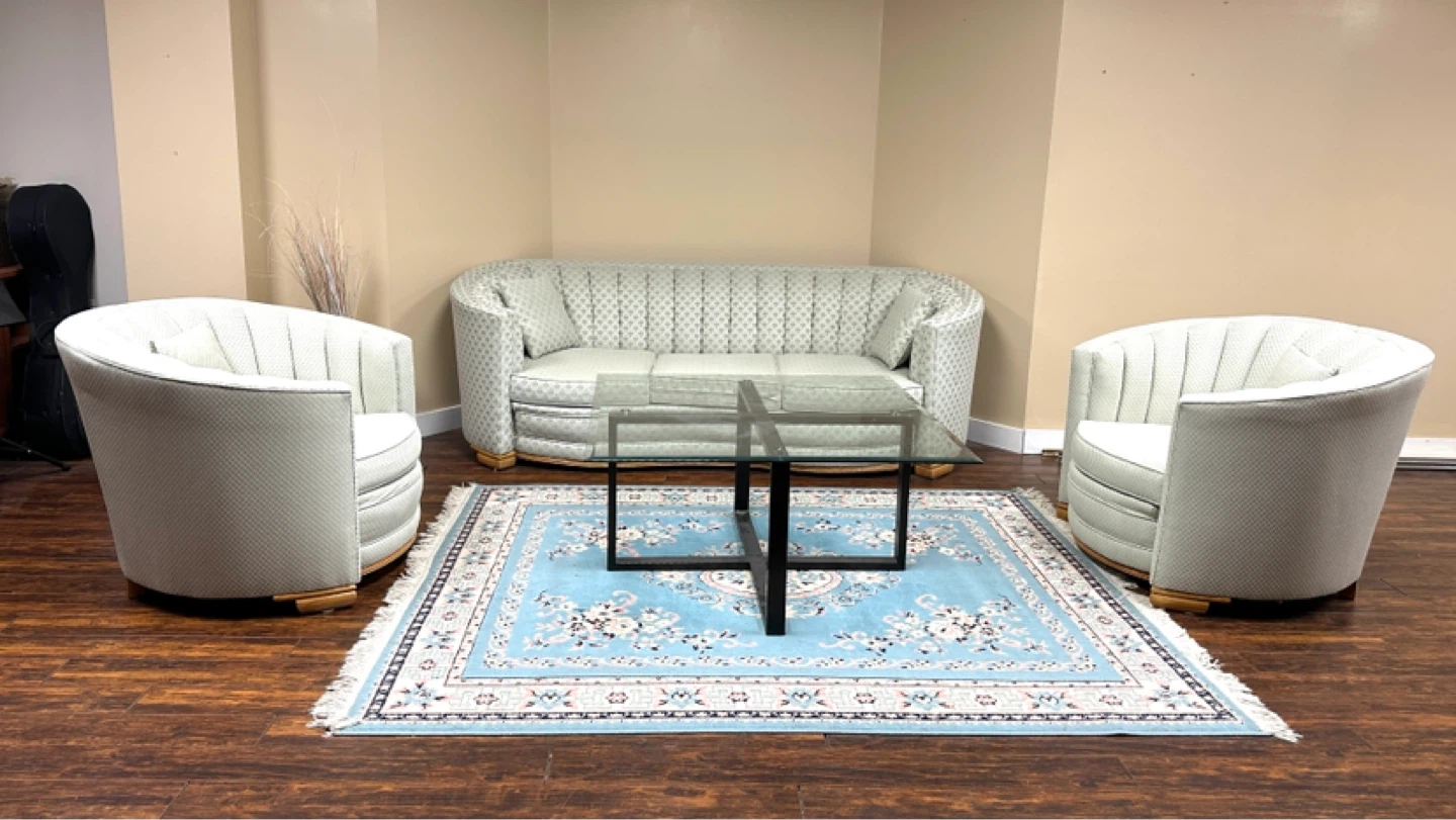 Vintage Art Deco Moderne Salon Sofa Set (CAN DELIVER)