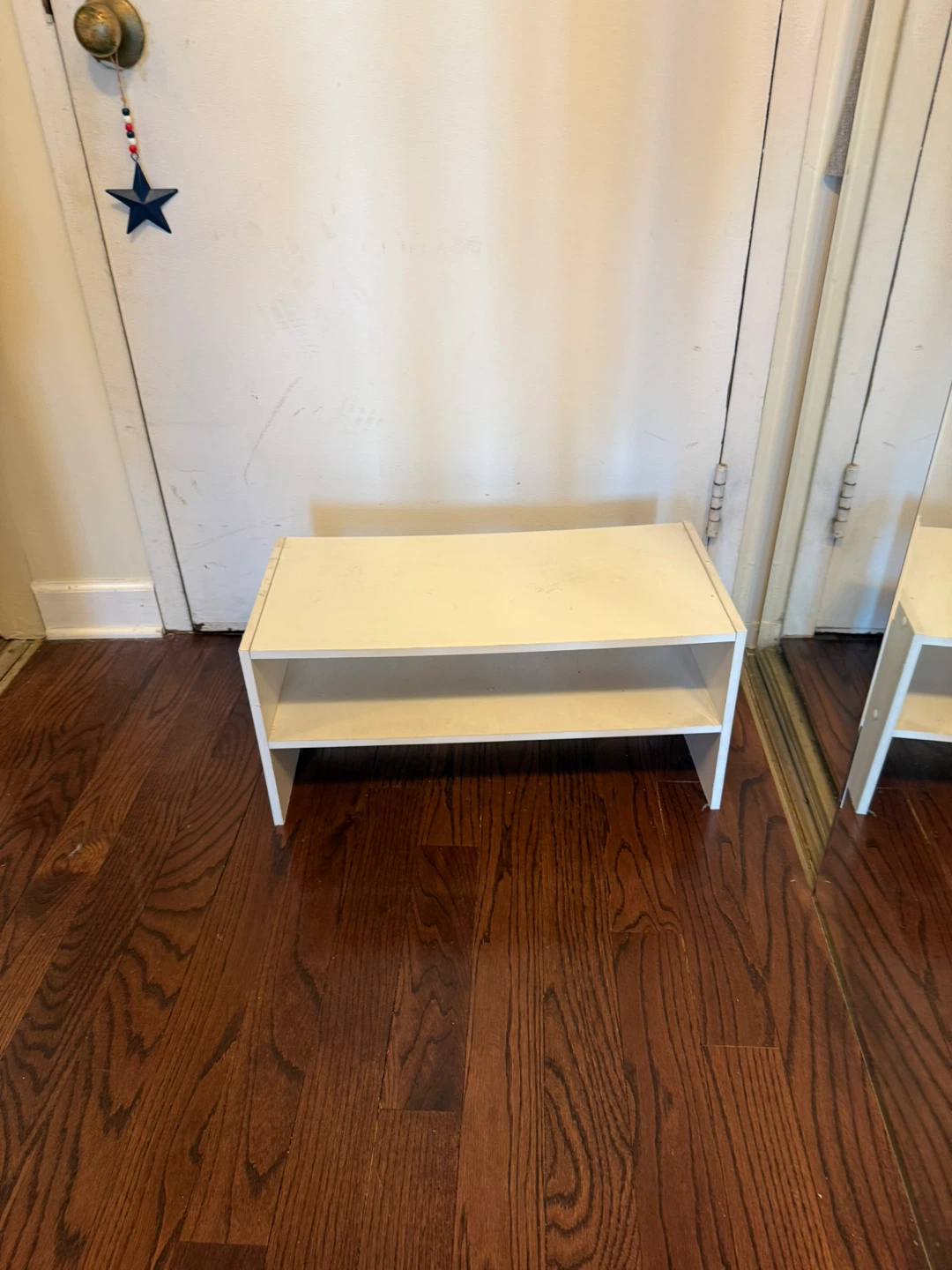 White 2-Tier Shelf Unit
