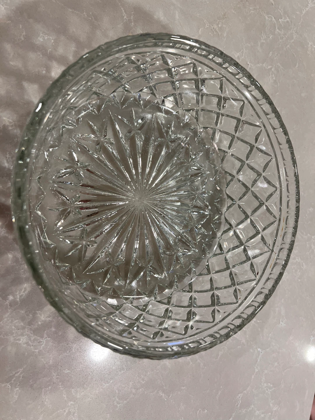 Crystal Style Starburst Glass Bowl