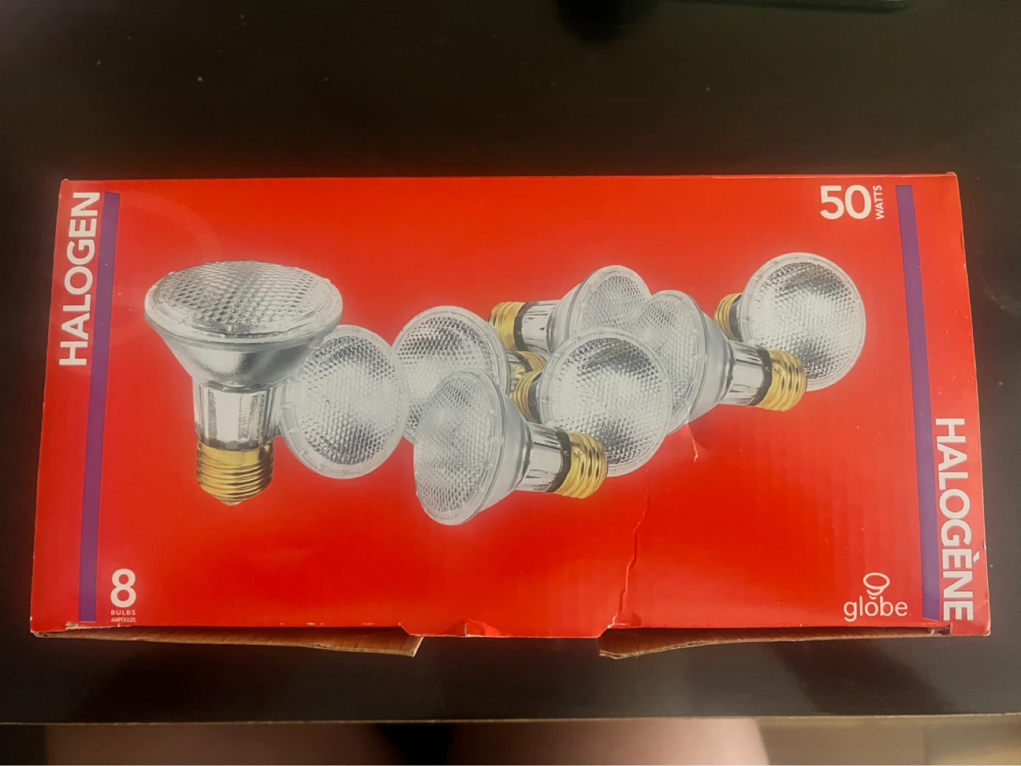 Globe Halogen Light Bulbs - 50W - 8 Pack