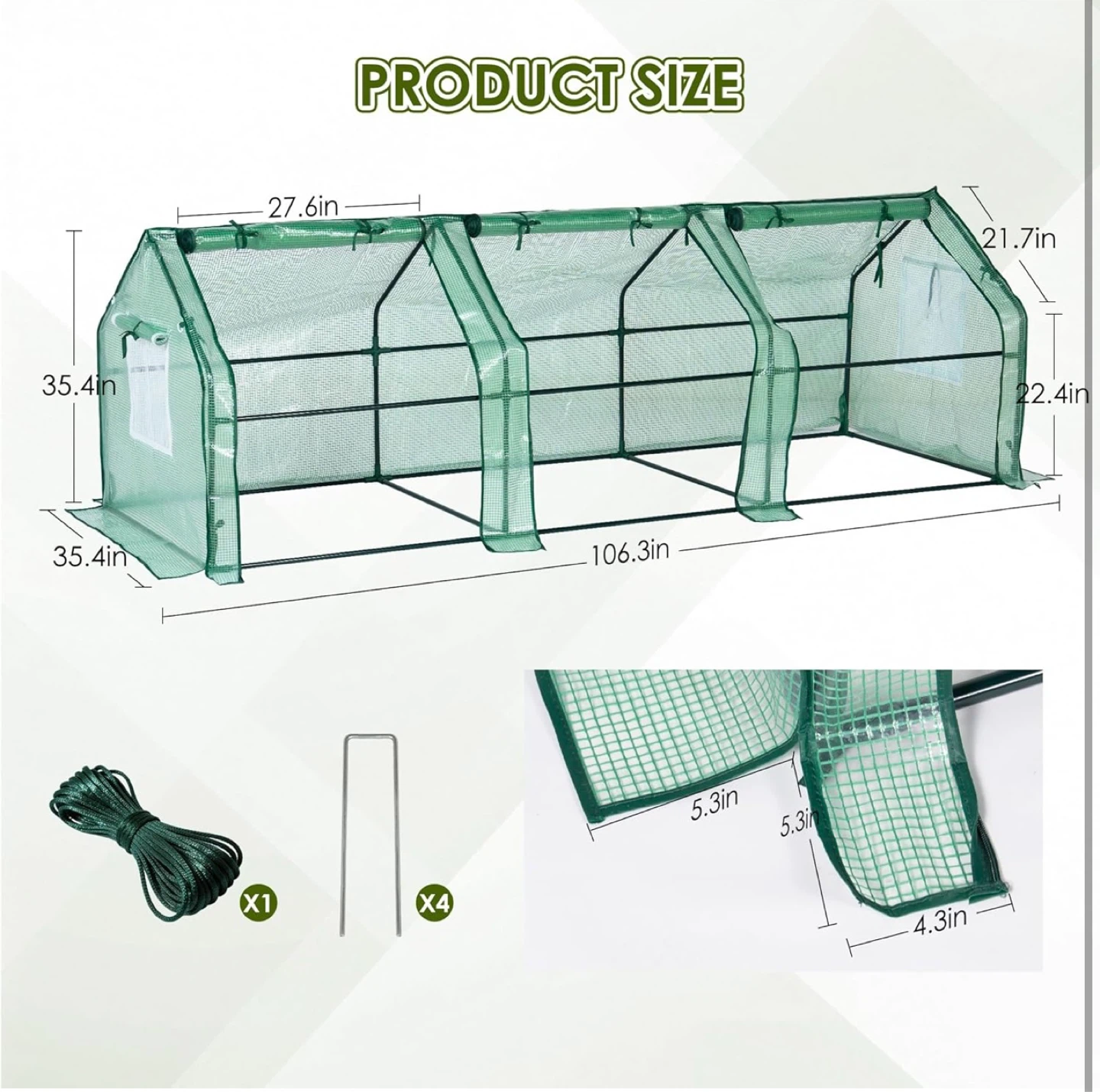 2-in-1 Versatile Mini Greenhouse and Raised Garden Bed Cover - photo 5