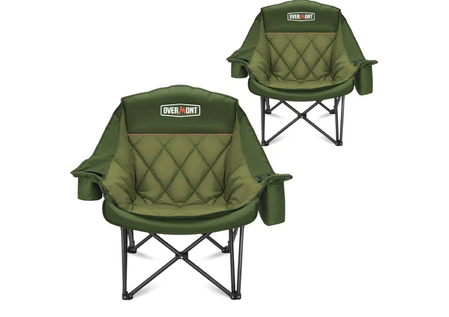Overmont Green Camp Chairs - 2 Pack ( size XL )