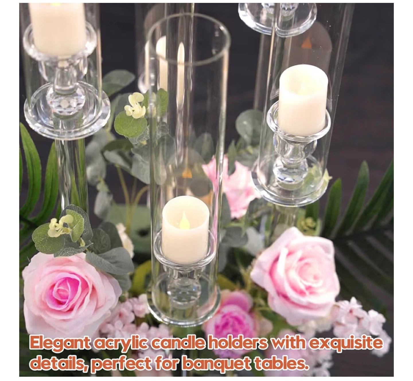 Clear Acrylic 3-Candle Candelabra - photo 3