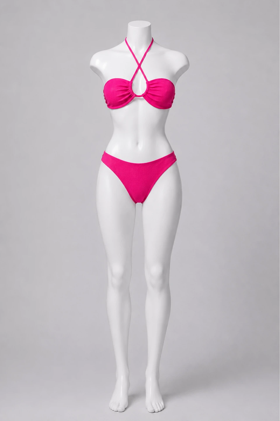3 Piece Hot Pink Swimsuit Cover-Up Set - photo 2