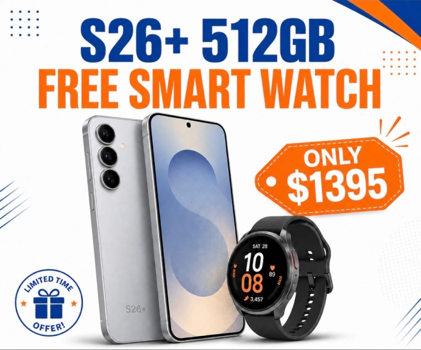 S26+ 512GB Smartphone with Free Smart Watch