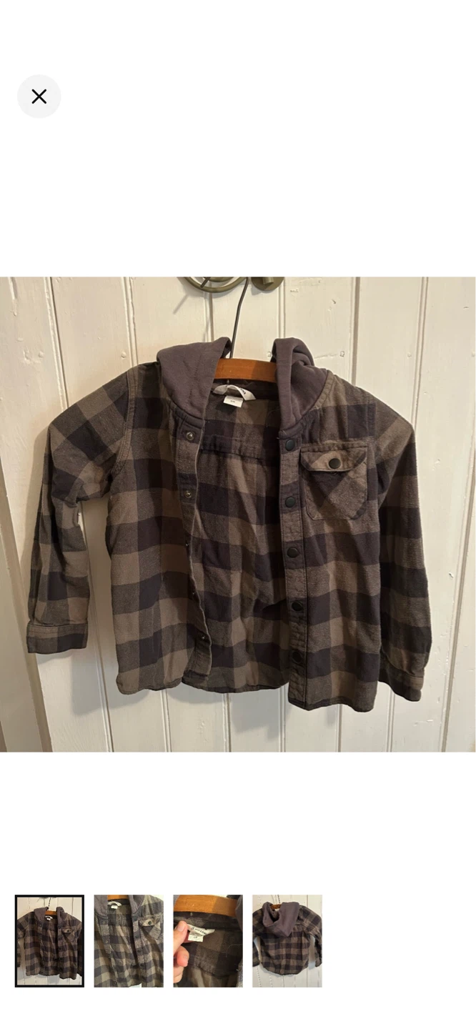 Ripzone Plaid Hooded Flannel Shirt Jacket