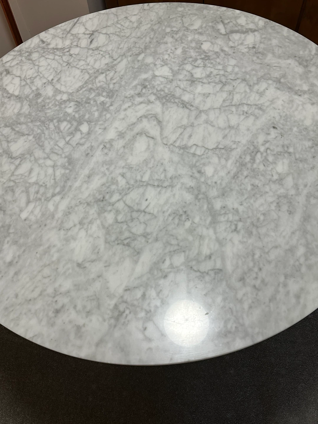 Round Marble Top Pedestal Dining Table - photo 5