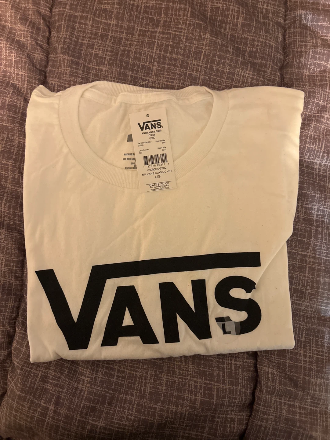 Vans Classic Fit T-Shirt Large White