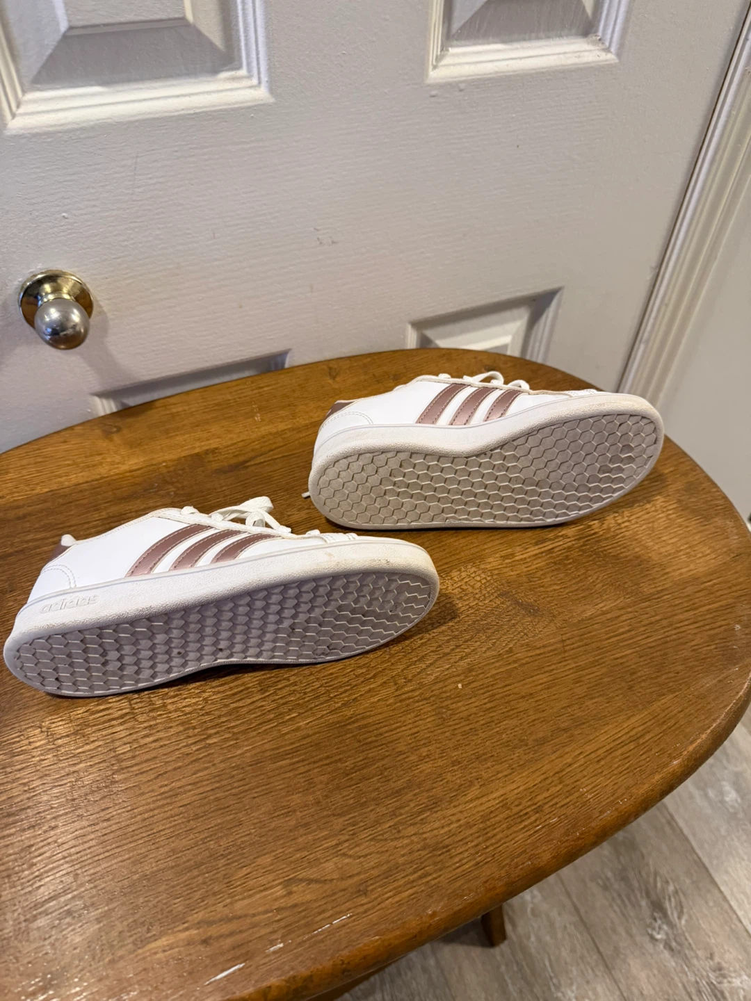 Adidas Grand Court Shoes White Rose Gold Size 11.5K - photo 3