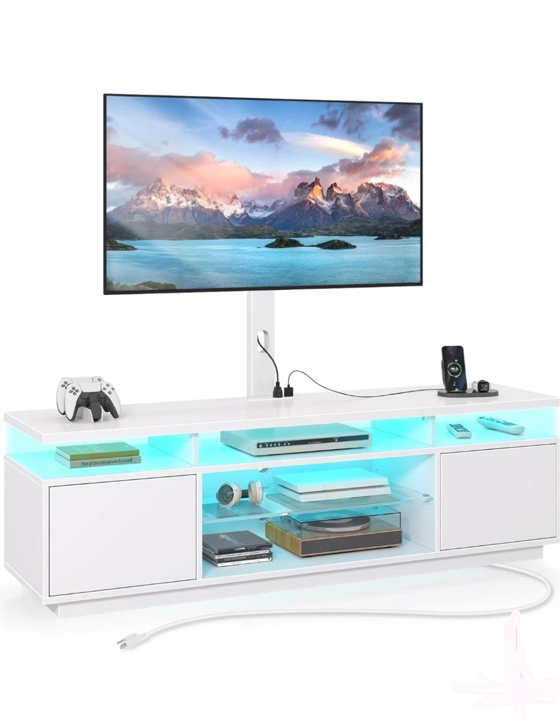 Modern TV Stand with LED Lights - photo 2