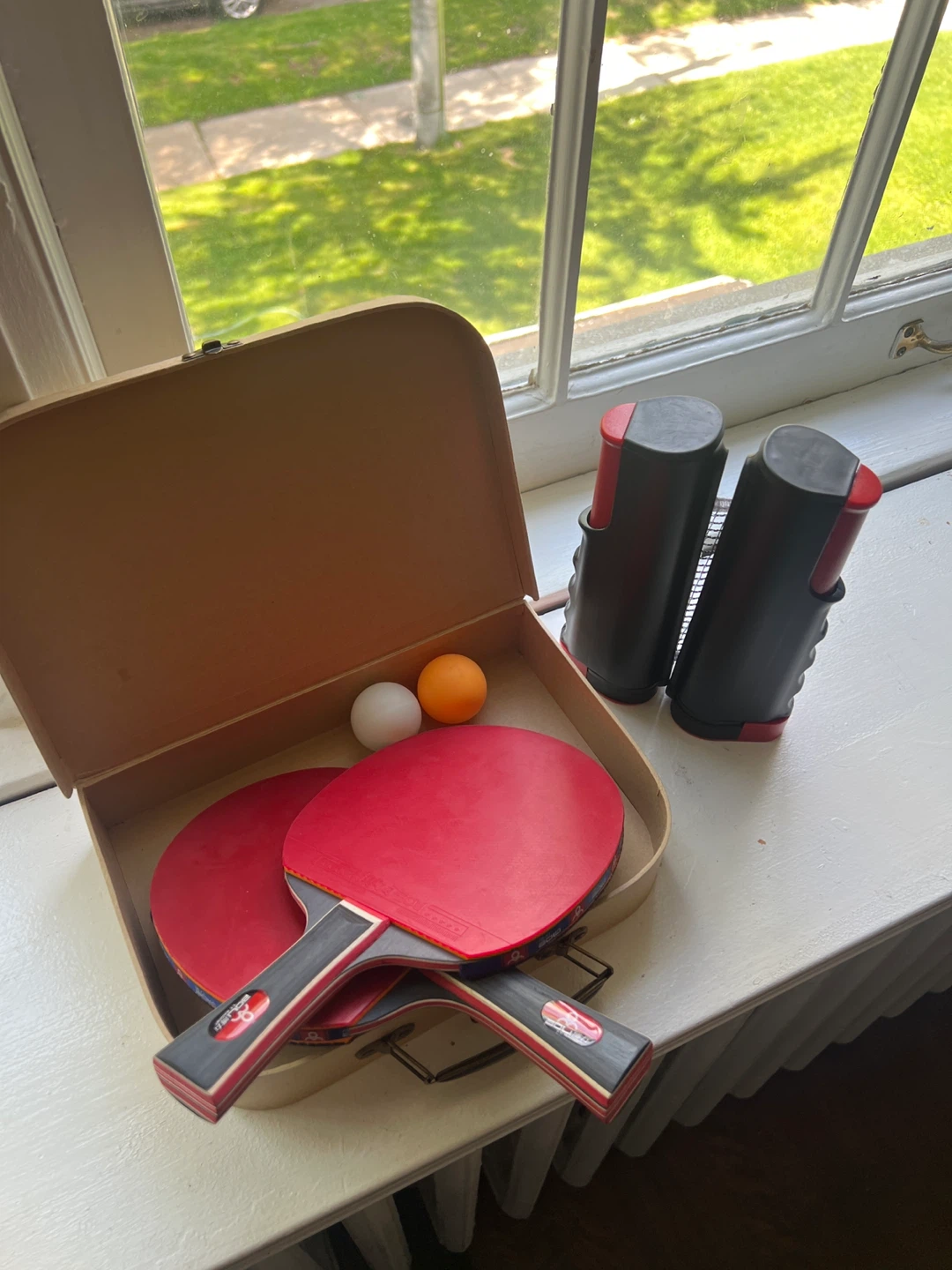 Desktop Table Tennis Set with Paddles and Balls