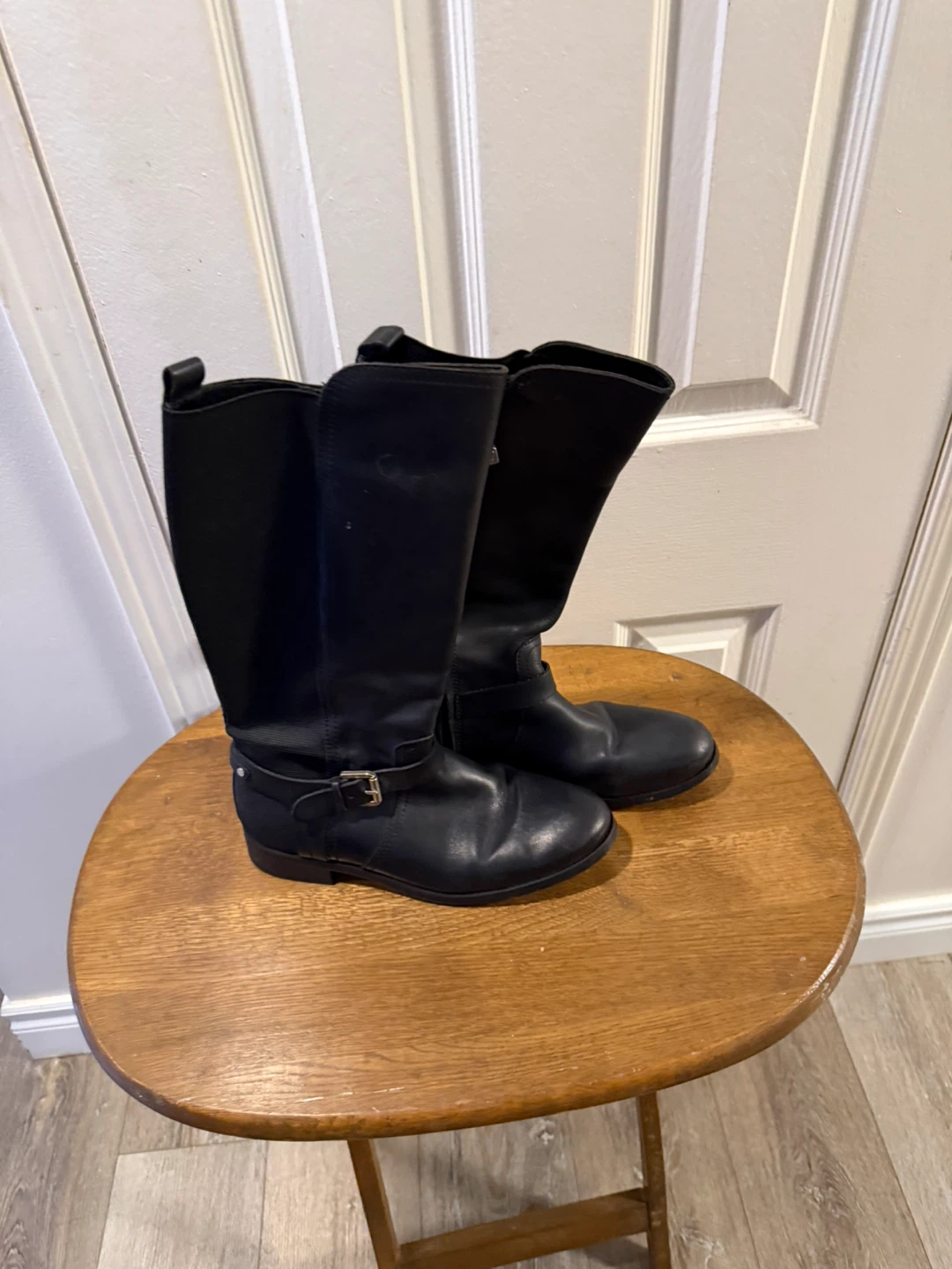 Black Leather Riding Boots - photo 2