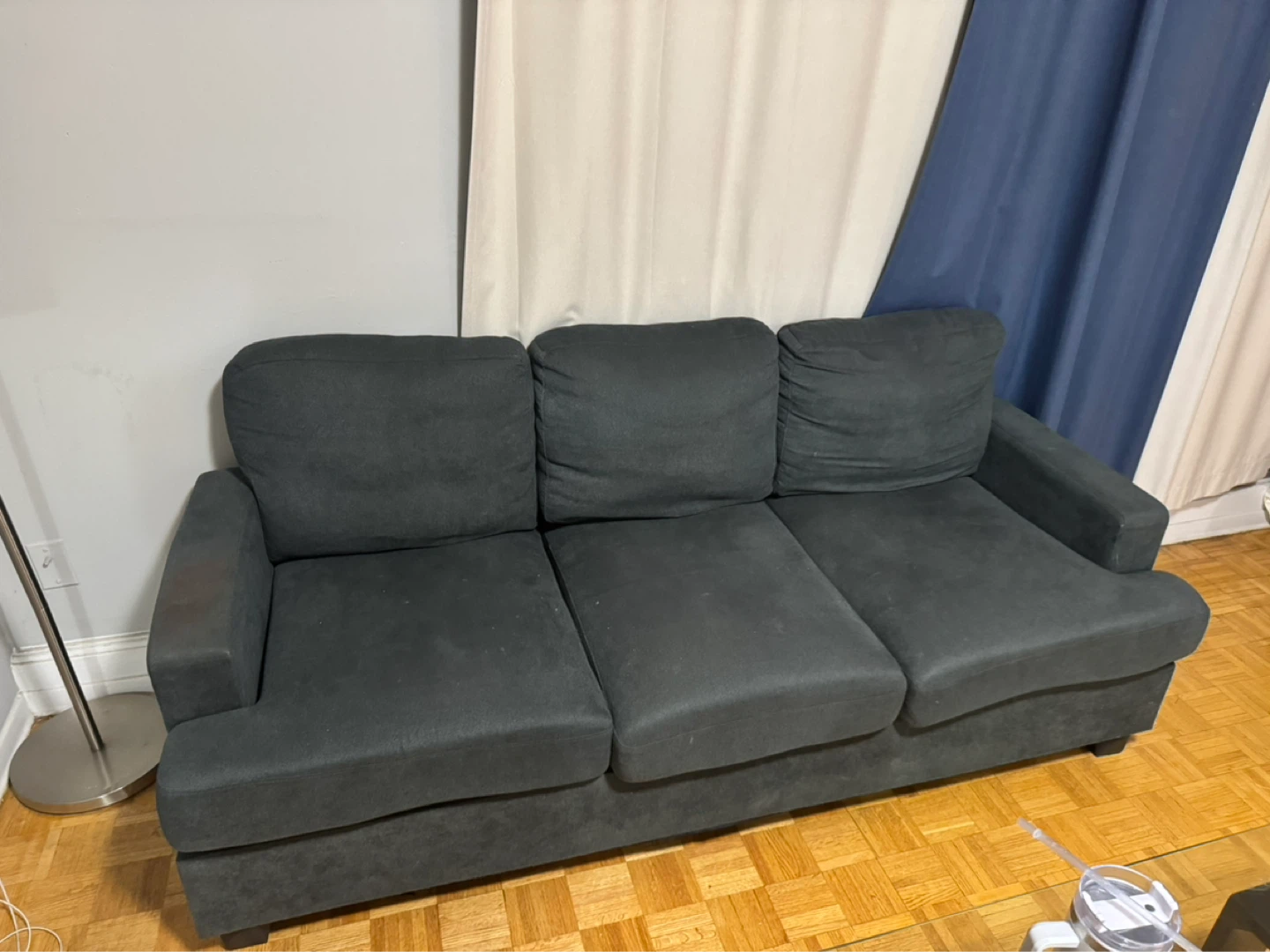 Dark Grey 3-Seater Sofa - photo 4