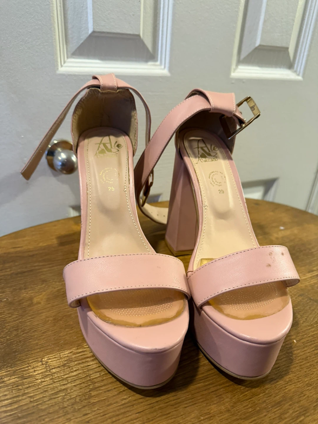 Ale Pelcazo Pink Platform Heels Size 25 - photo 2