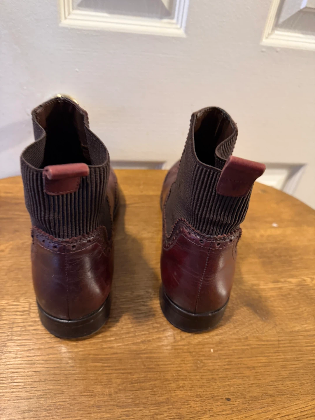 Massimo Dutti Burgundy Leather Chelsea Boots - photo 3