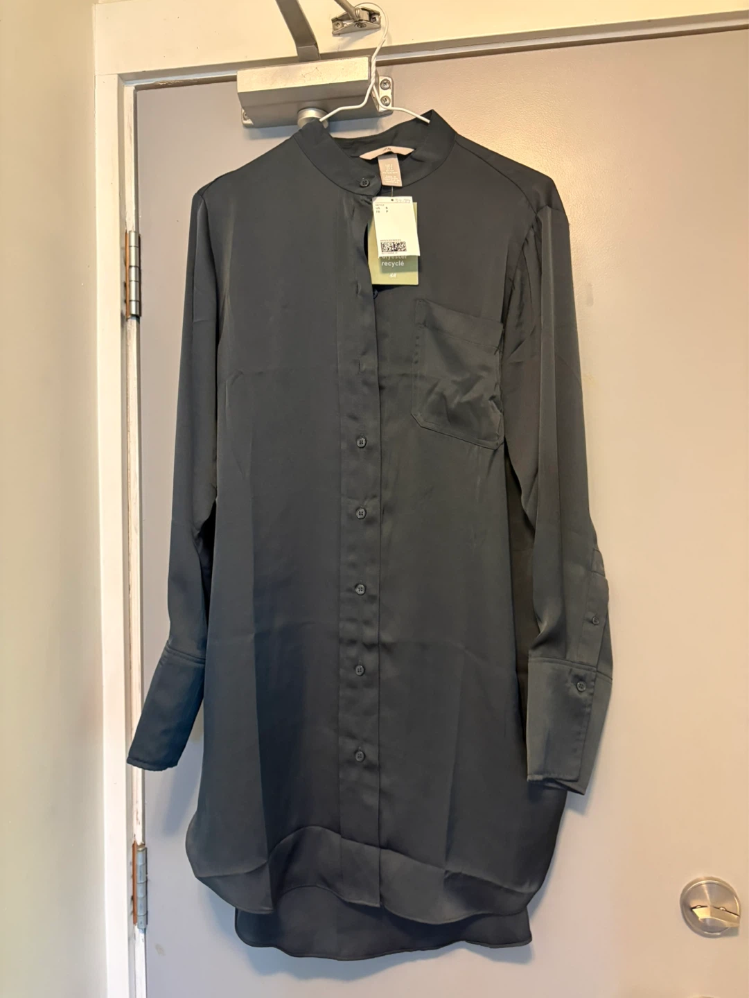 New With Tags, Never worn,H&M navy blue shirt dress size small