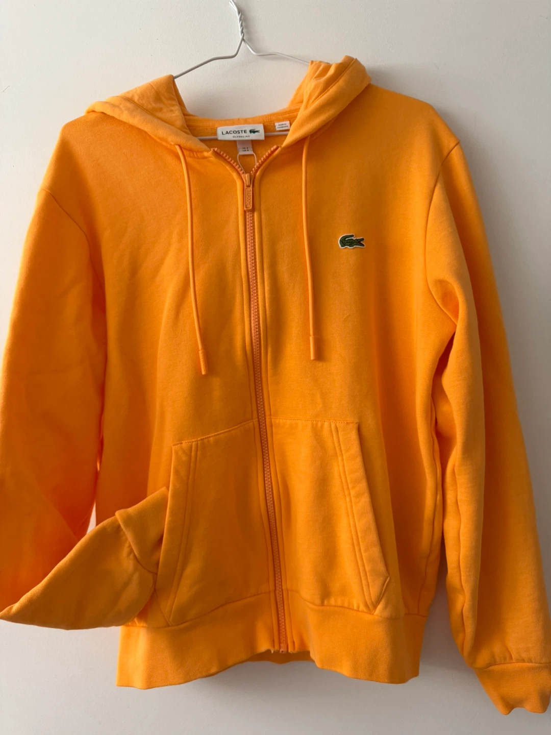 Men’s Lacoste Orange Zip-Up Hoodie