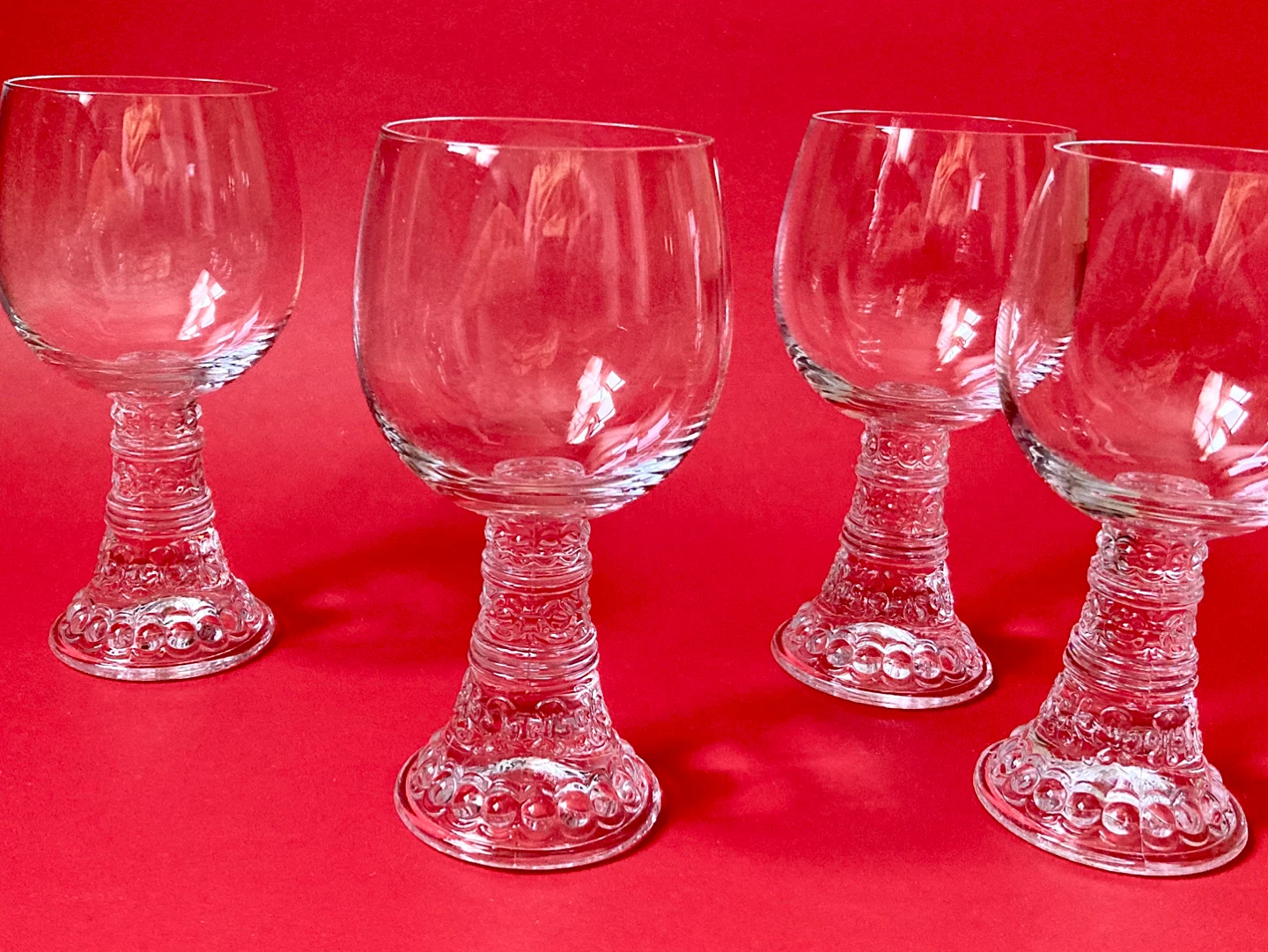 Vintage Thomas Rosenthal "Bacchus" Crystal Wine Glasses