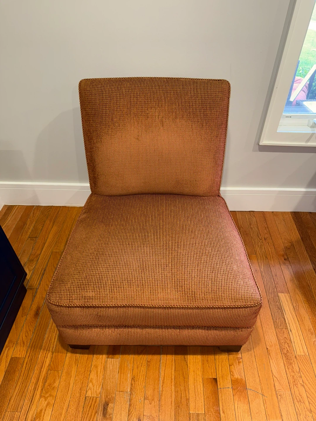 Accent Chair - Orange Textured Fabric