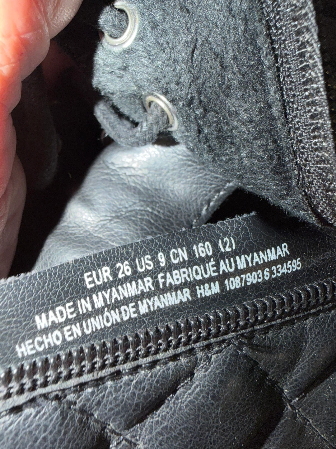 Black H&M Quilted Combat Boots - photo 5