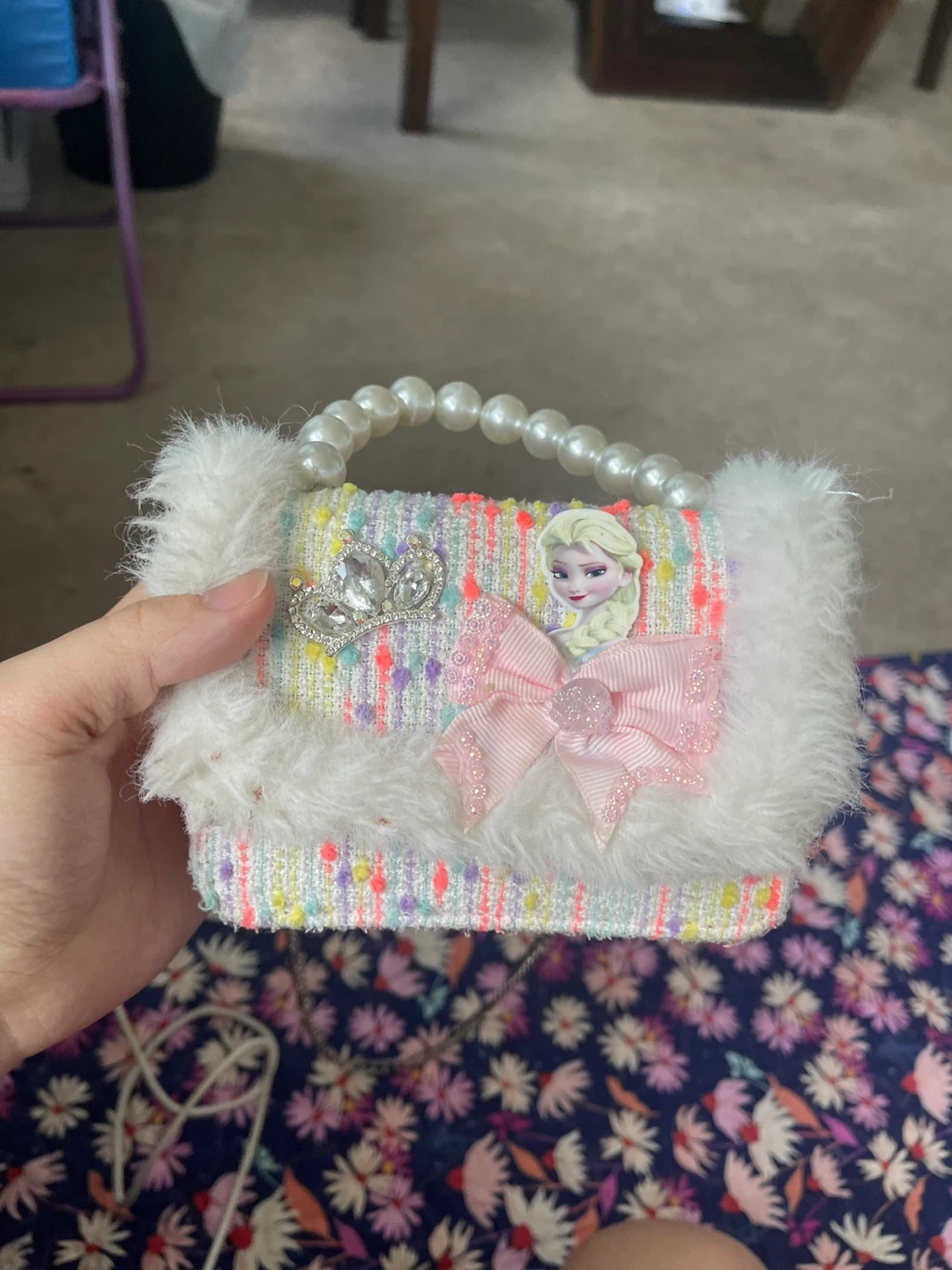 Kids Frozen Elsa Tweed Purse