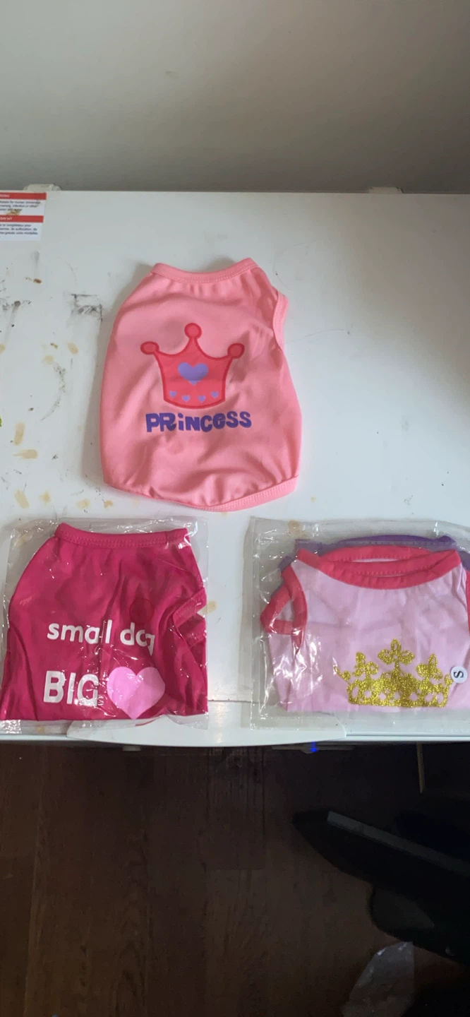 Pink Princess Dog Shirts for all 3 15$