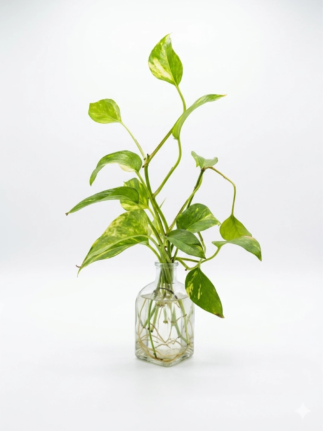 Pothos Plant Cutting in Glass Vase - photo 2