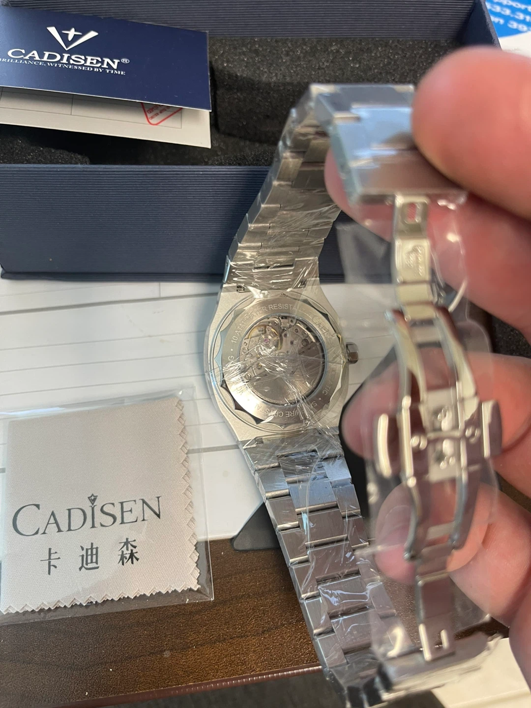 CADISEN Automatic Waterproof Luxury Watch - Black - photo 3