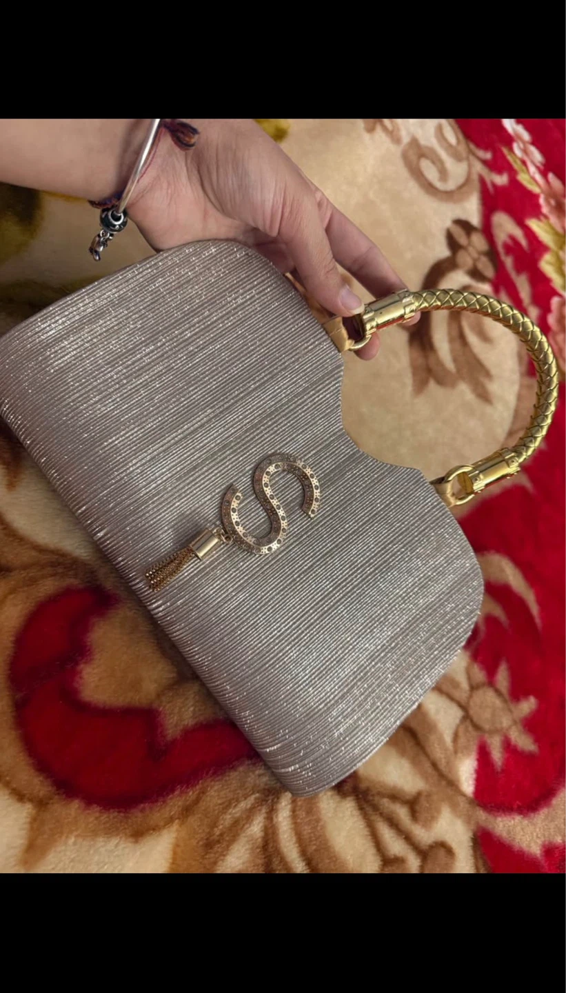 Sparkly Clutch with Gold Handle - photo 2