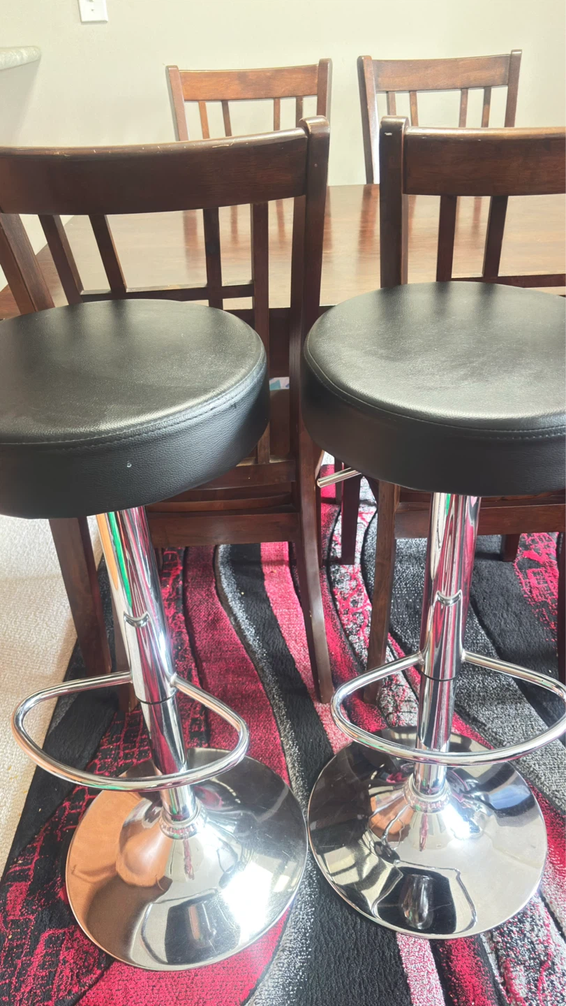 $ 25 Adjustable Swivel Bar Stools (Set of 2)