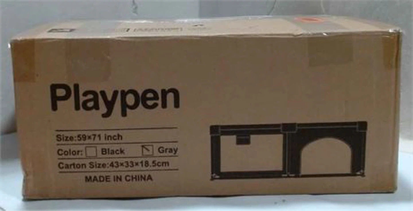 Dearlomum 59" x 71" Mesh Playpen, Gray - photo 2