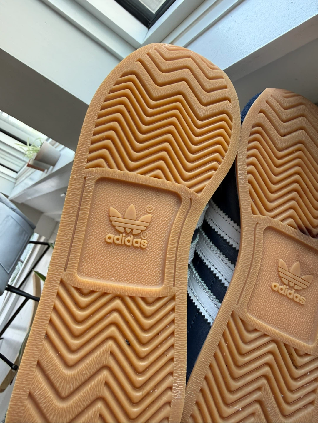 Adidas Navy Blue White Stripe Sneakers - photo 4
