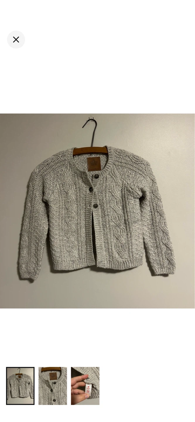 Canadiana Cable Knit Cardigan