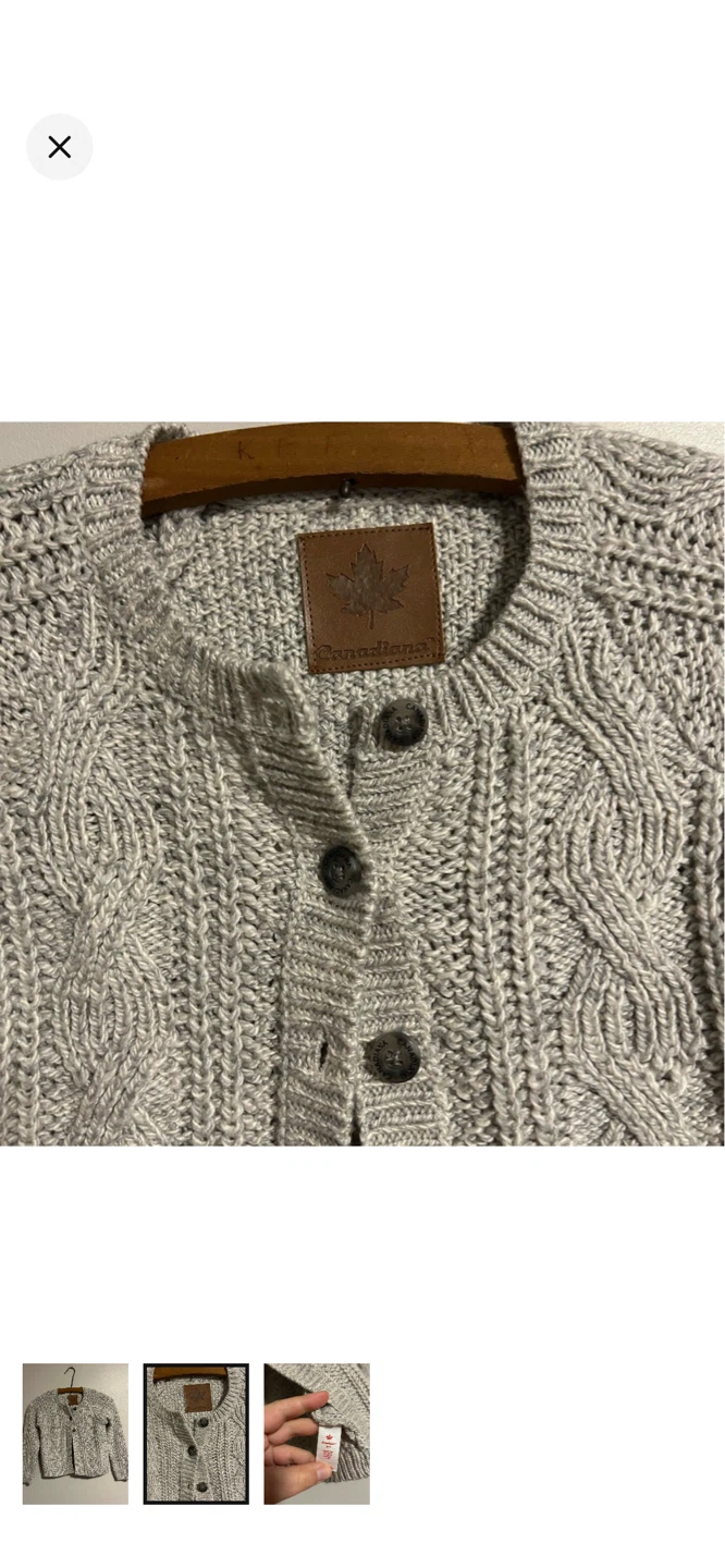 Canadiana Cable Knit Cardigan - photo 2