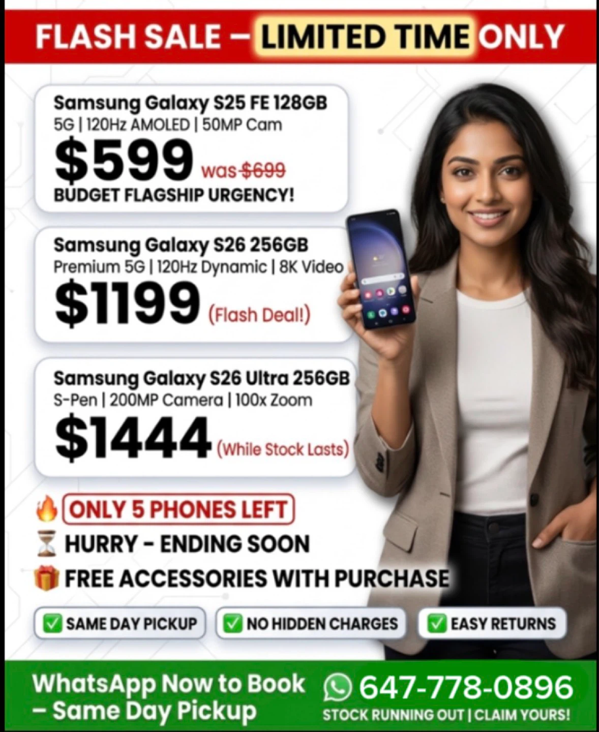 Samsung Galaxy S25 FE 128GB 5G Smartphone