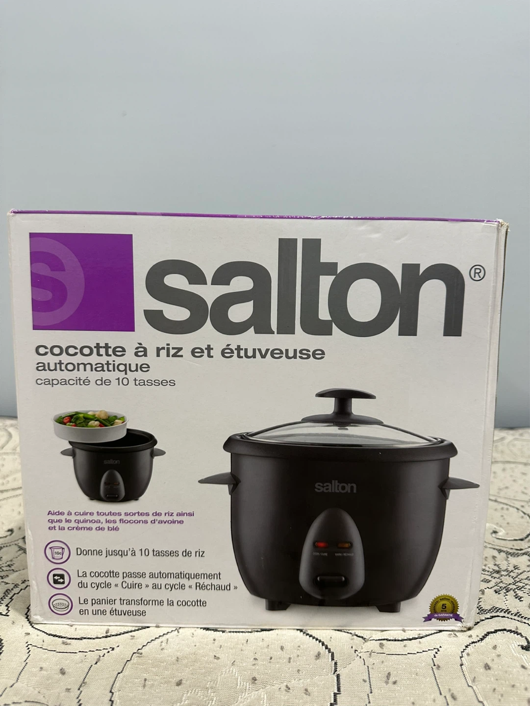 Salton Automatic Rice Cooker & Steamer - 10 Cup Capacity - photo 3