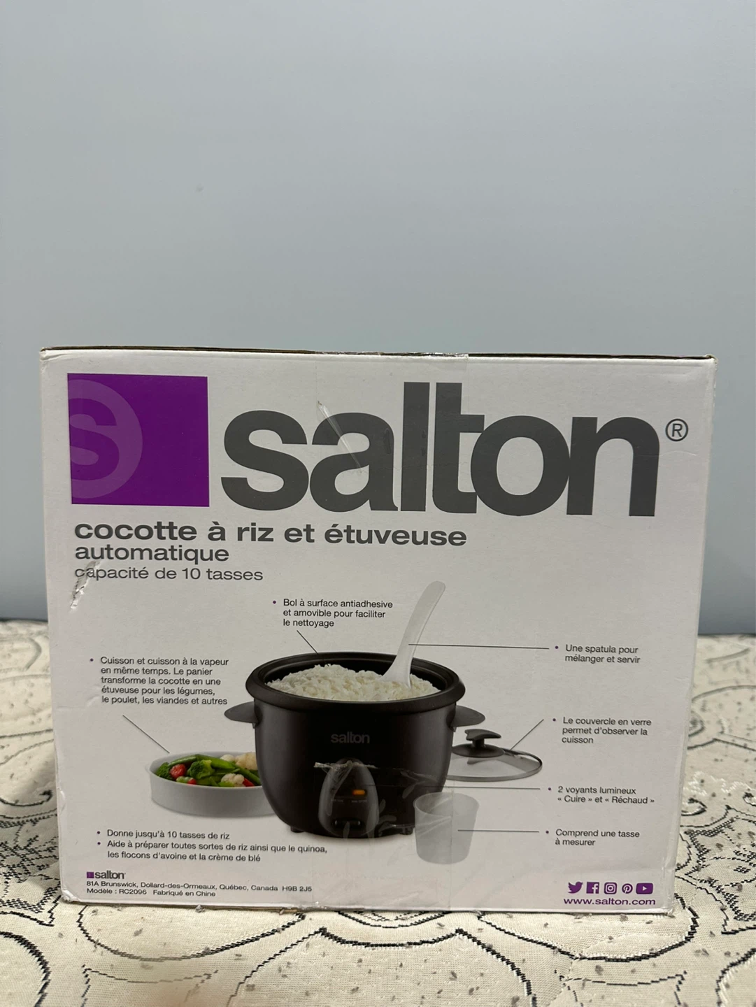 Salton Automatic Rice Cooker & Steamer - 10 Cup Capacity - photo 4