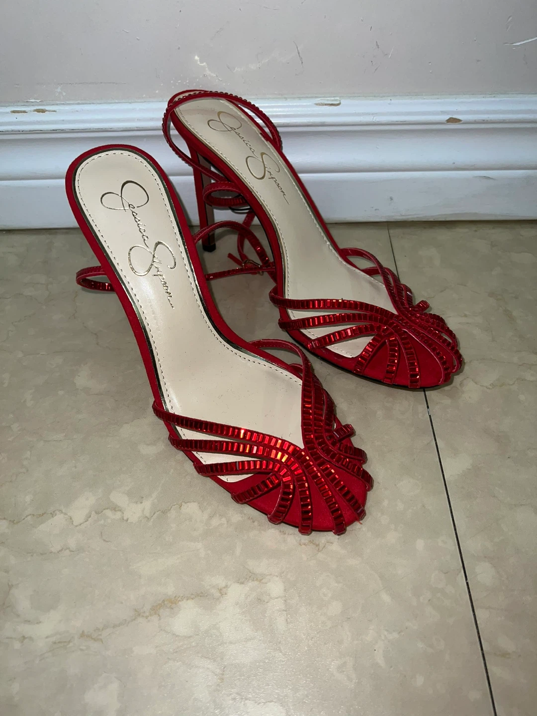 Brand new PROM ready Jessica Simpson Embellished Strappy Heels - photo 4