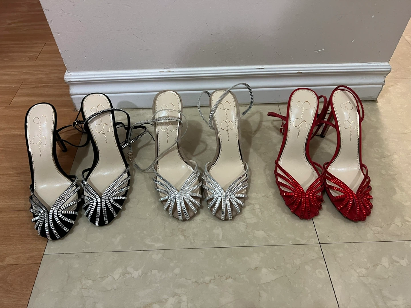 Brand new Wedding ready Jessica Simpson Embellished Heels