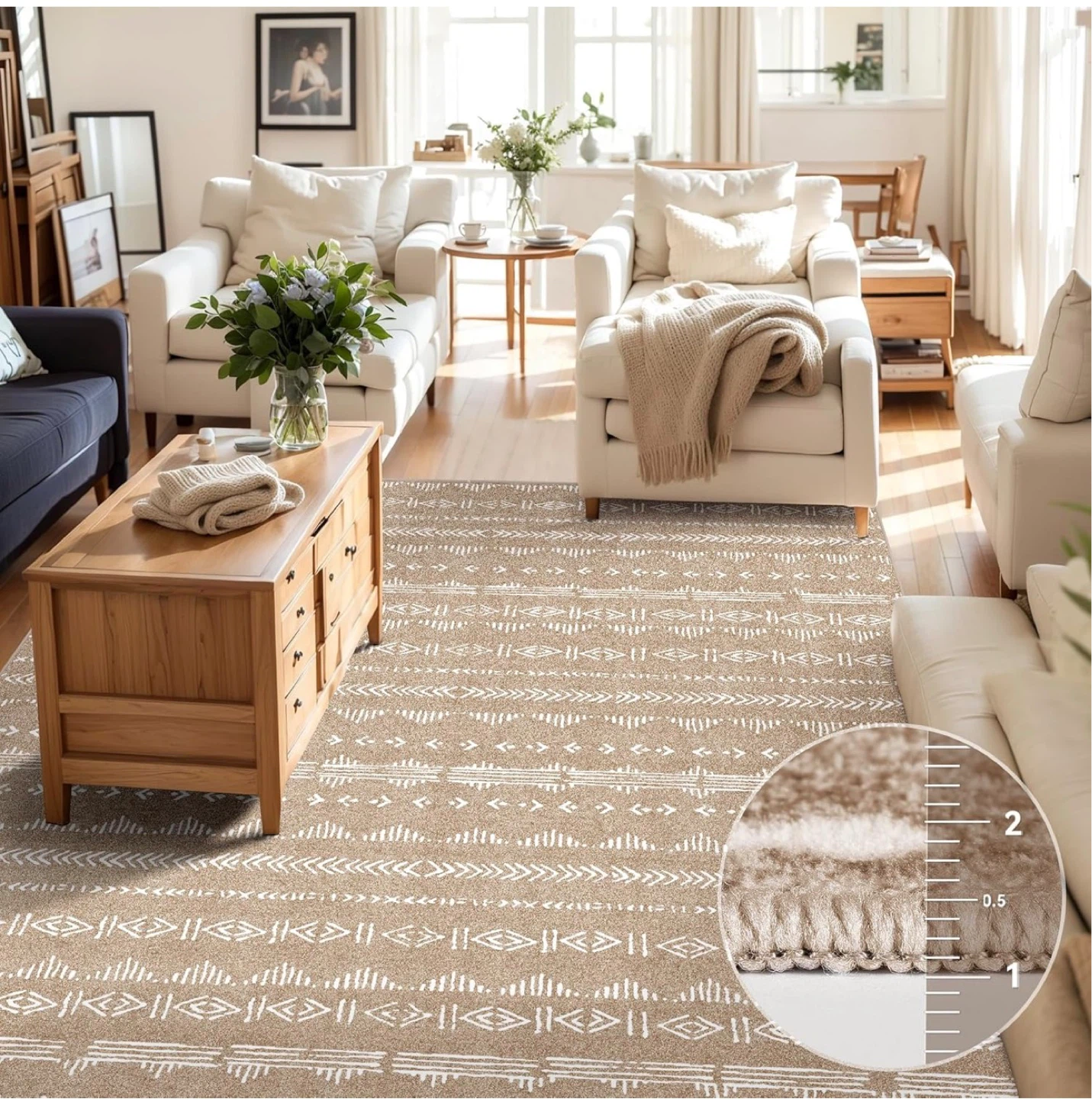 Boho Geometric Area Rug - photo 3