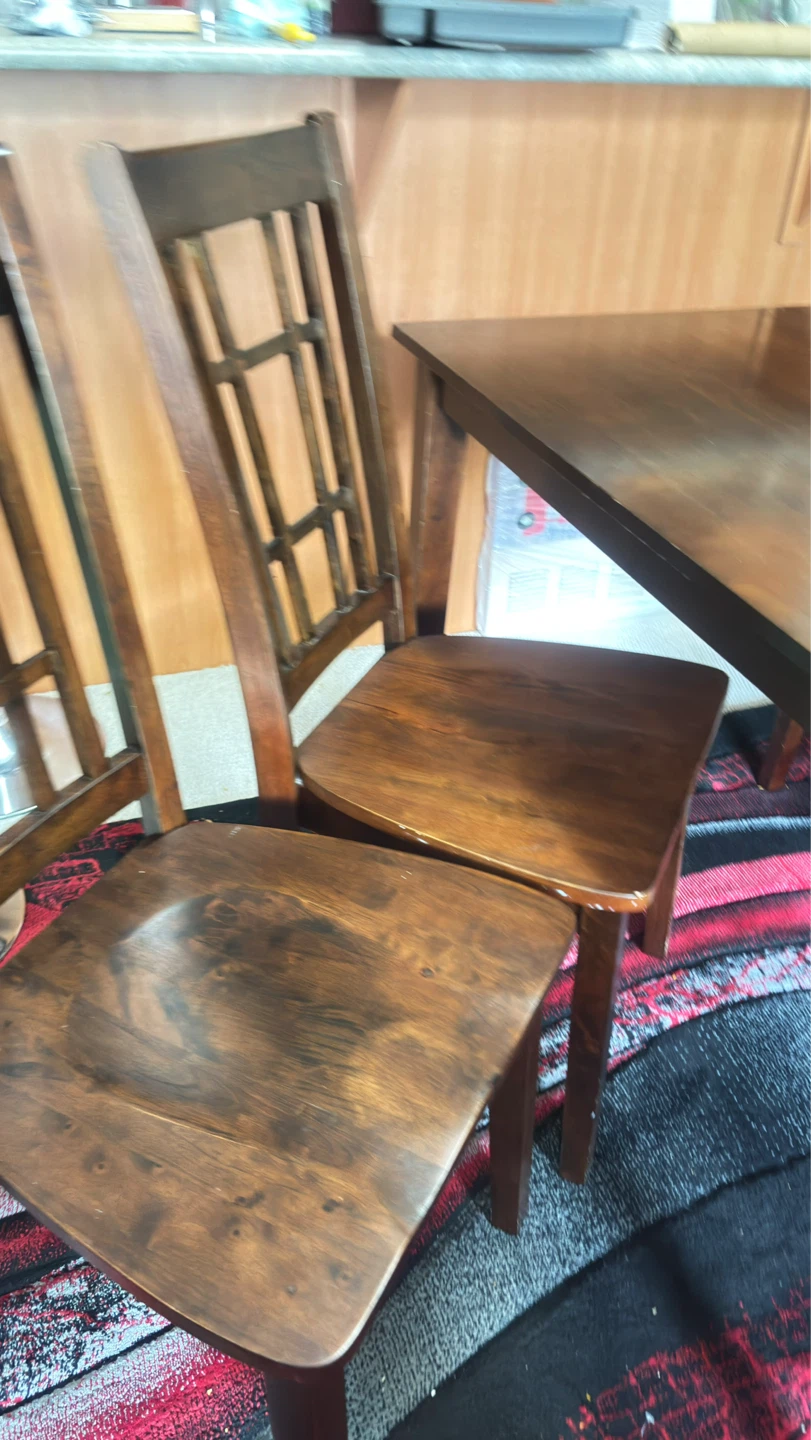 Wooden Dining Table and Chairs Set - photo 3