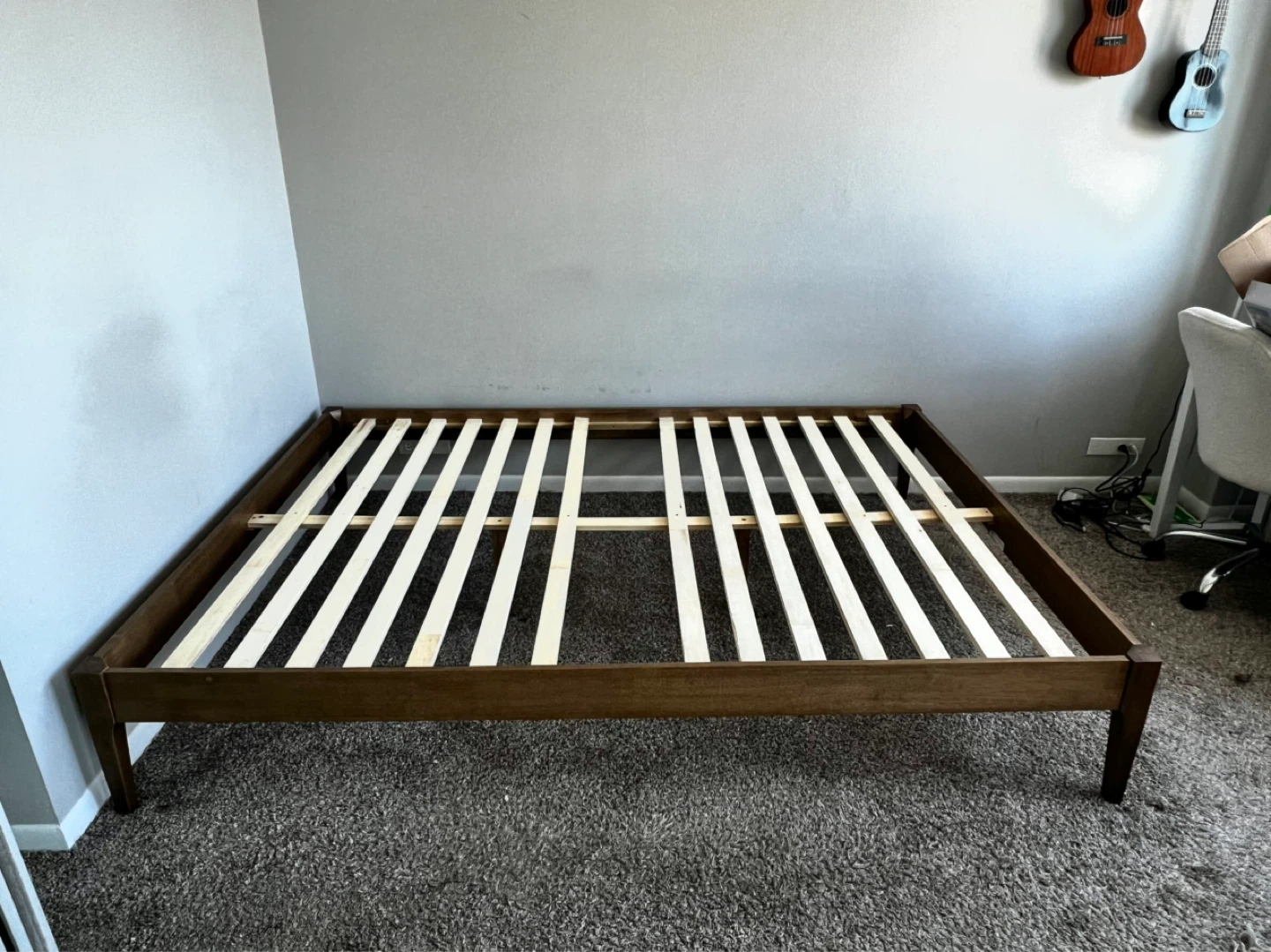 Brown Wooden Bed Frame - photo 2