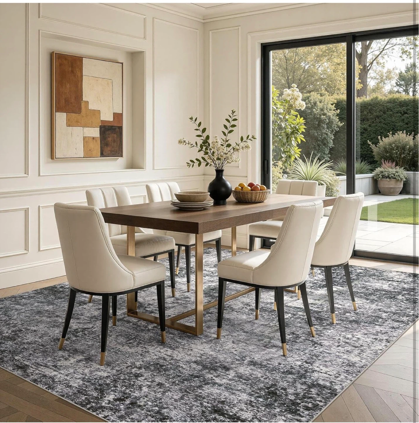 7' x 9' Grey Distressed Area Rug - photo 5